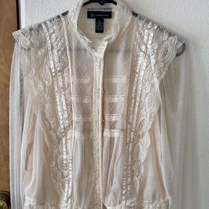 Vintage international concept lace shirt